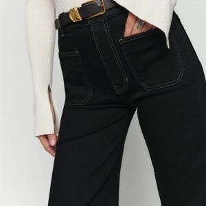 Reformation Black Flare Jeans